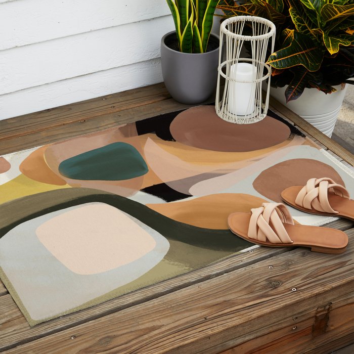 Modern Abstract Art 149 Outdoor Rug Gallery Image 2
