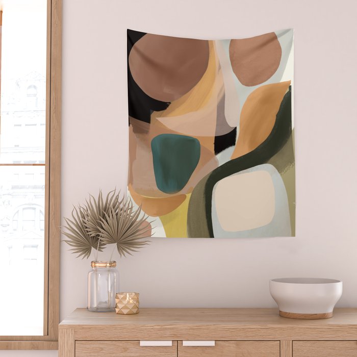 Modern Abstract Art 149 Wall Tapestry Gallery Image 2