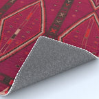 The Crimson Symmetry Handwoven Tribal Kilim Art Rug Gallery Image 4