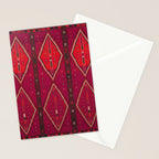 The Crimson Symmetry Handwoven Tribal Kilim Art Stationery Card Gallery Image 2
