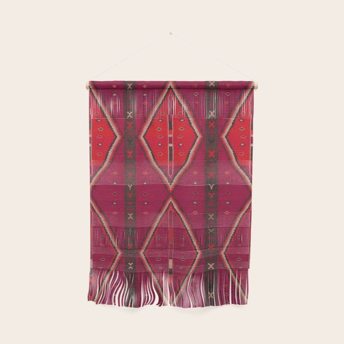 The Crimson Symmetry Handwoven Tribal Kilim Art Wall Hanging Gallery Image 1