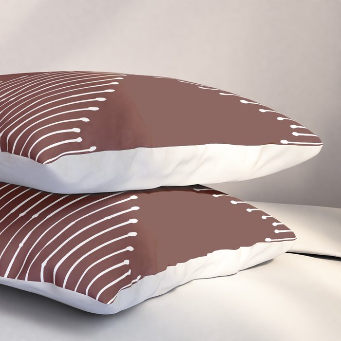 Geo (Red Wine) Pillow Sham Gallery Image 3