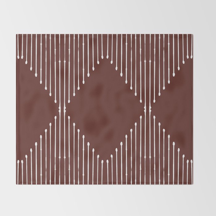 Geo (Red Wine) Throw Blanket Gallery Image 2