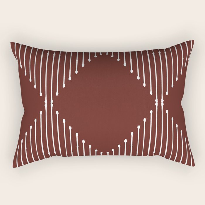 Geo (Red Wine) Rectangular Pillow Gallery Image 2