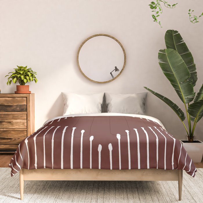 Geo (Red Wine) Comforter Gallery Image 3