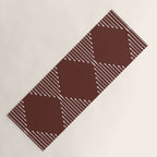 Geo (Red Wine) Yoga Mat Gallery Image 1