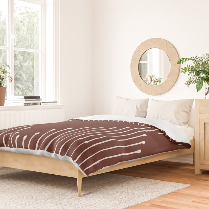 Geo (Red Wine) Duvet Cover Gallery Image 2