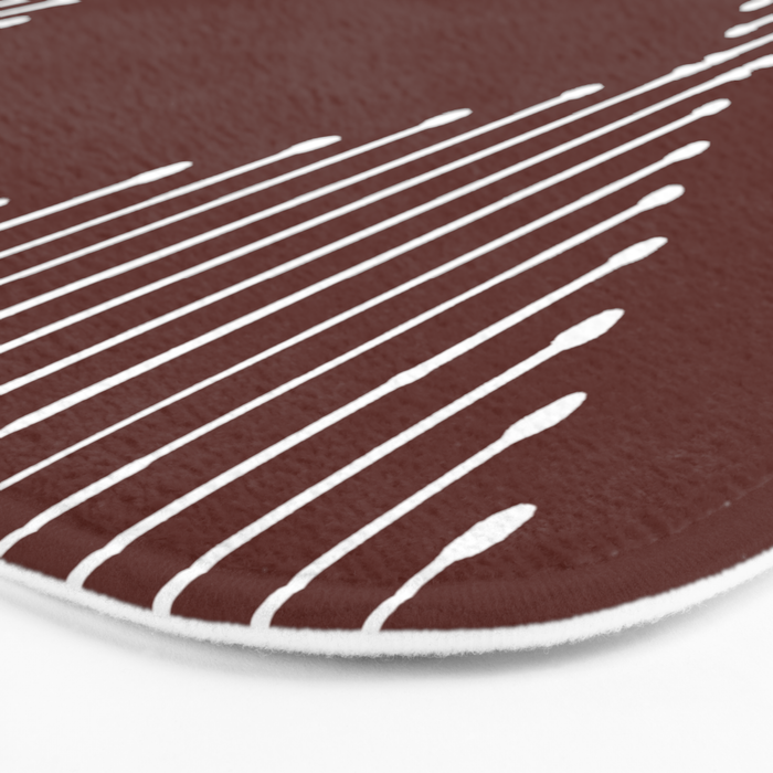 Geo (Red Wine) Bath Mat Gallery Image 3