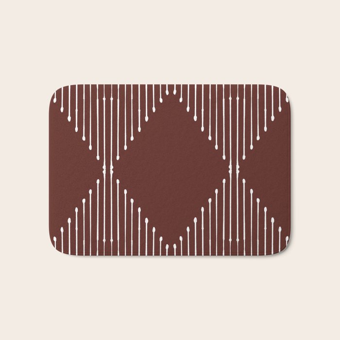 Geo (Red Wine) Bath Mat Gallery Image 1