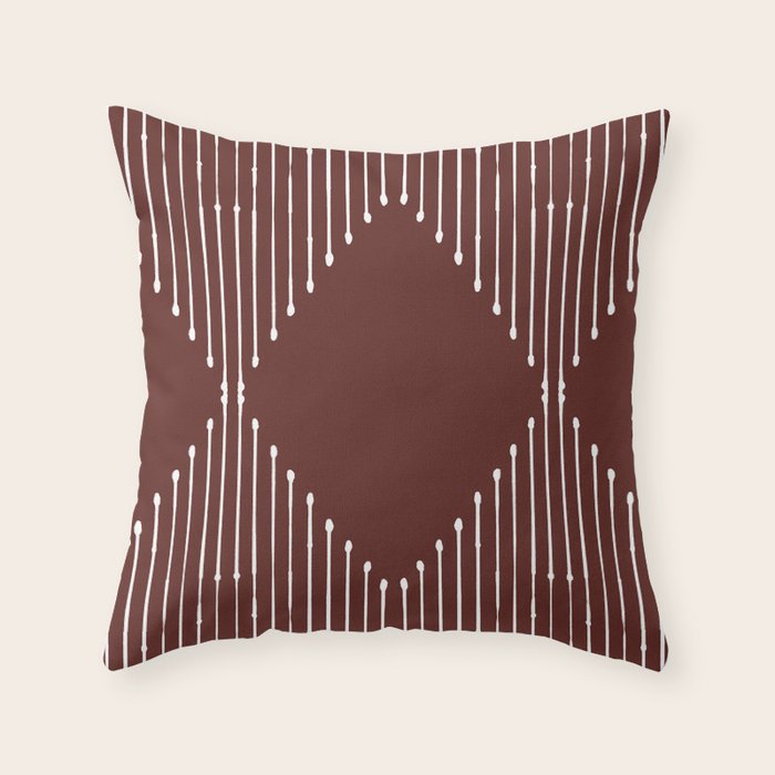 Geo (Red Wine) Throw Pillow Gallery Image 1