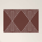 Geo (Red Wine) Welcome Mat Gallery Image 1