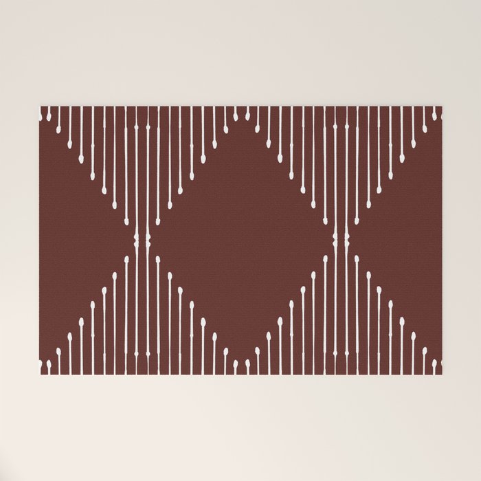 Geo (Red Wine) Welcome Mat Gallery Image 1
