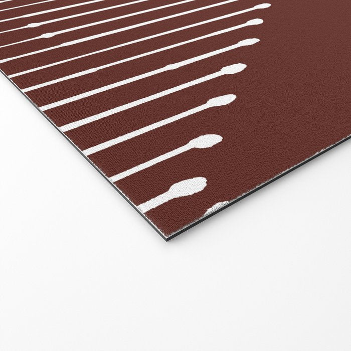 Geo (Red Wine) Welcome Mat Gallery Image 2