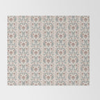 English Cottage Dusty Pink Posy Throw Blanket Gallery Image 2