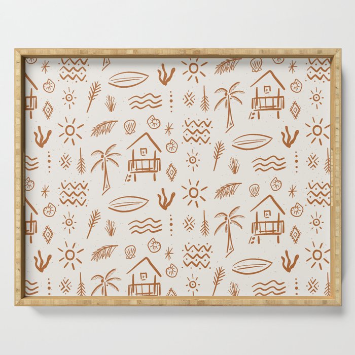 Modern Surf Shack . copper Serving Tray Gallery Image 1