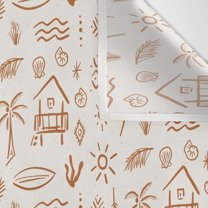 Modern Surf Shack . copper Wall Tapestry Gallery Image 3