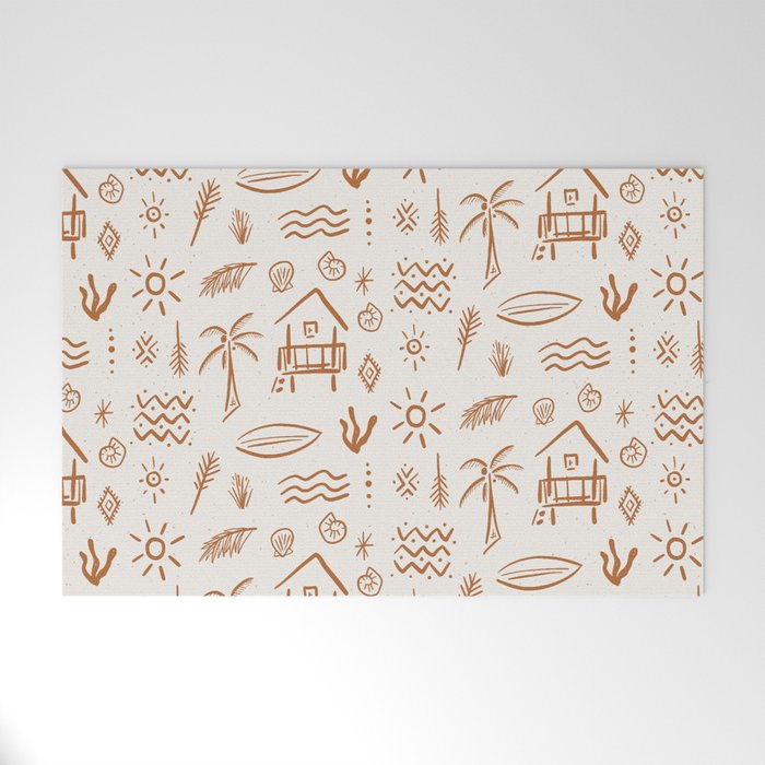 Modern Surf Shack . copper Welcome Mat Gallery Image 1