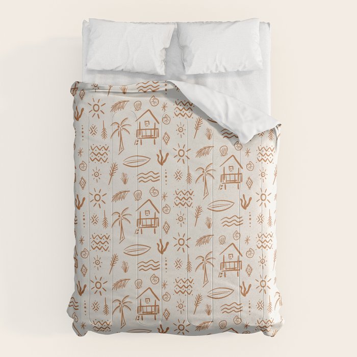 Modern Surf Shack . copper Comforter Gallery Image 1