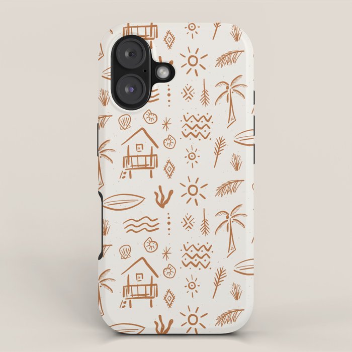 Modern Surf Shack . copper iPhone Case Gallery Image 1