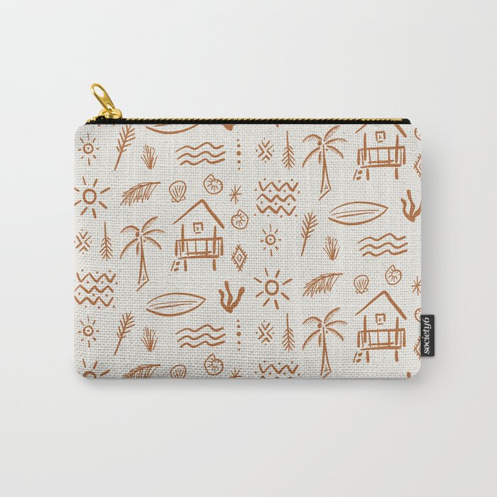Modern Surf Shack . copper Carry All Pouch Gallery Image 1