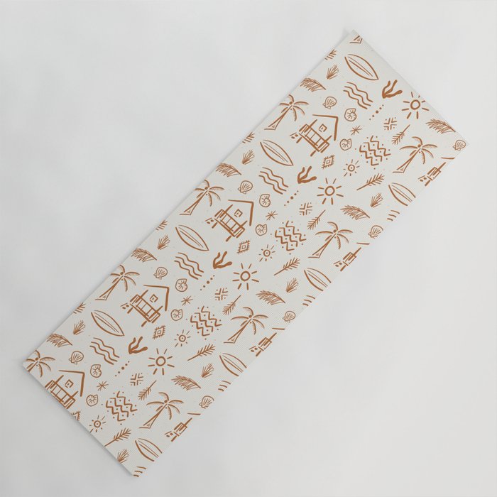 Modern Surf Shack . copper Yoga Mat Gallery Image 1