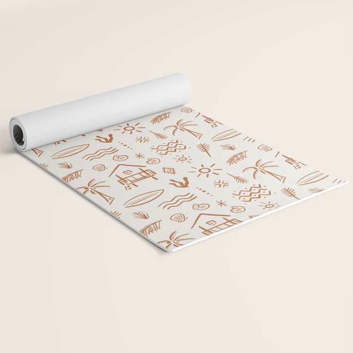 Modern Surf Shack . copper Yoga Mat Gallery Image 2