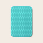 Mid Century Modern Hexad Turquoise Geometric Pattern Bath Mat Gallery Image 1