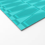 Mid Century Modern Hexad Turquoise Geometric Pattern Welcome Mat Gallery Image 2