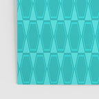Mid Century Modern Hexad Turquoise Geometric Pattern Poster Gallery Image 3