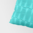 Mid Century Modern Hexad Turquoise Geometric Pattern Pillow Sham Gallery Image 4