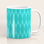 Mid Century Modern Hexad Turquoise Geometric Pattern Coffee Mug Gallery Image 1