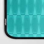 Mid Century Modern Hexad Turquoise Geometric Pattern Laptop Sleeve Gallery Image 3