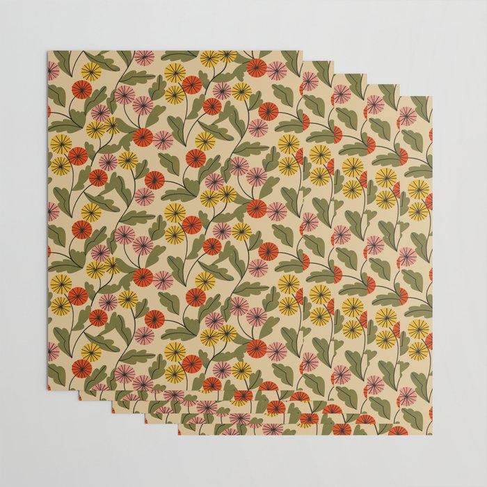 Autumn Mums Wrapping Paper Gallery Image 3