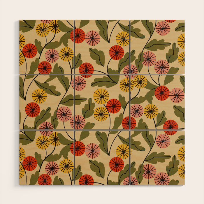 Autumn Mums Wood Wall Art Gallery Image 1