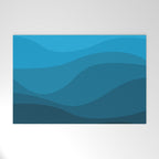 Blue wavy ocean Welcome Mat Gallery Image 1