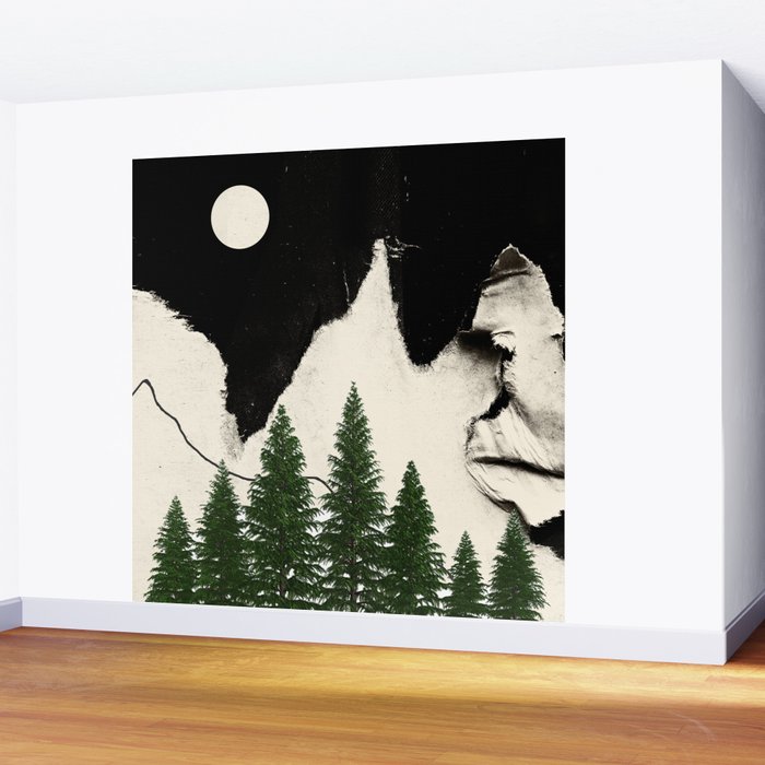 minimal collage/ Forest Wall Mural Gallery Image 2