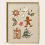 Whimsical Gingerbread Holiday Icons Collection Serving Tray Gallery Image 1