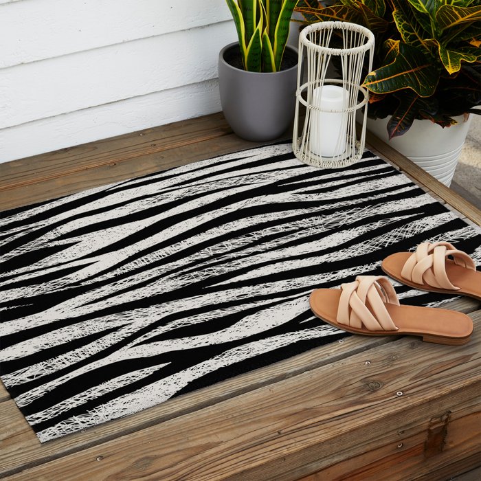 Black Forest Stripes Outdoor Rug Gallery Image 2
