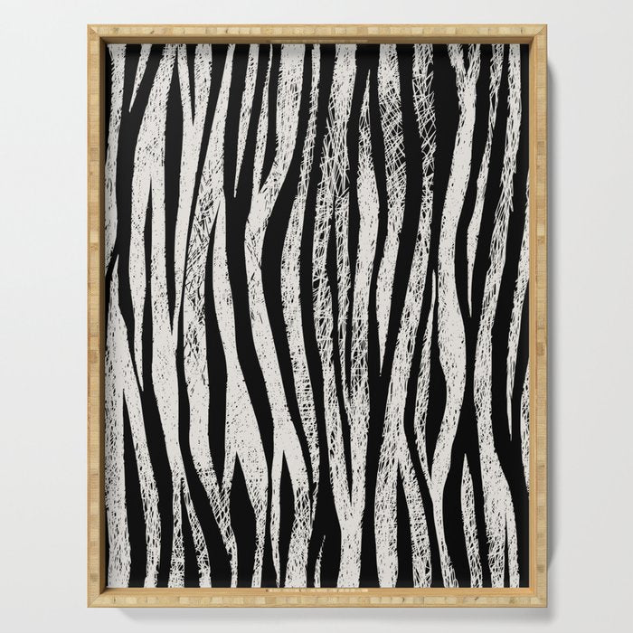 Black Forest Stripes Serving Tray Gallery Image 1