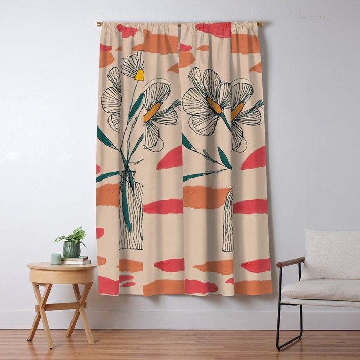 Petals in the Afternoon Sky Window Curtain Gallery Image 5