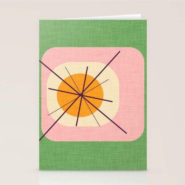 Flower Eggs Green-Pink Stationery Card Gallery Image 1
