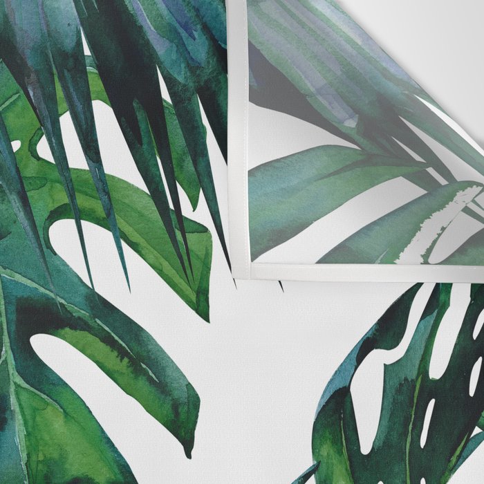 Tropical Palm Leaves Classic Wall Tapestry Gallery Image 3