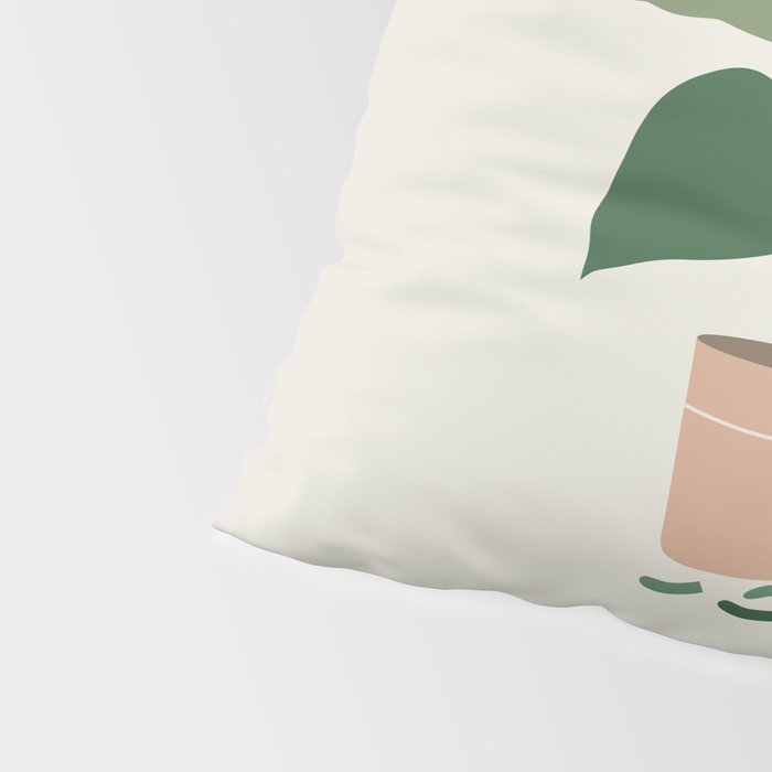 Cat and Plant 13: The Making of Monstera Pillow Sham Gallery Image 4