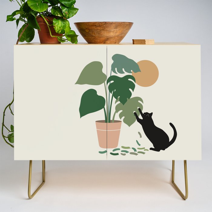 Cat and Plant 13: The Making of Monstera Credenza Gallery Image 1