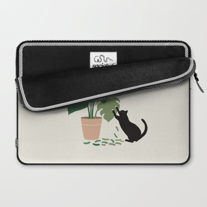Cat and Plant 13: The Making of Monstera Laptop Sleeve Gallery Image 2