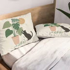 Cat and Plant 13: The Making of Monstera Pillow Sham Gallery Image 2