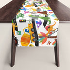 Watercolor Dinosaur Construction Crew Table Runner Gallery Image 1