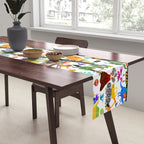 Watercolor Dinosaur Construction Crew Table Runner Gallery Image 2