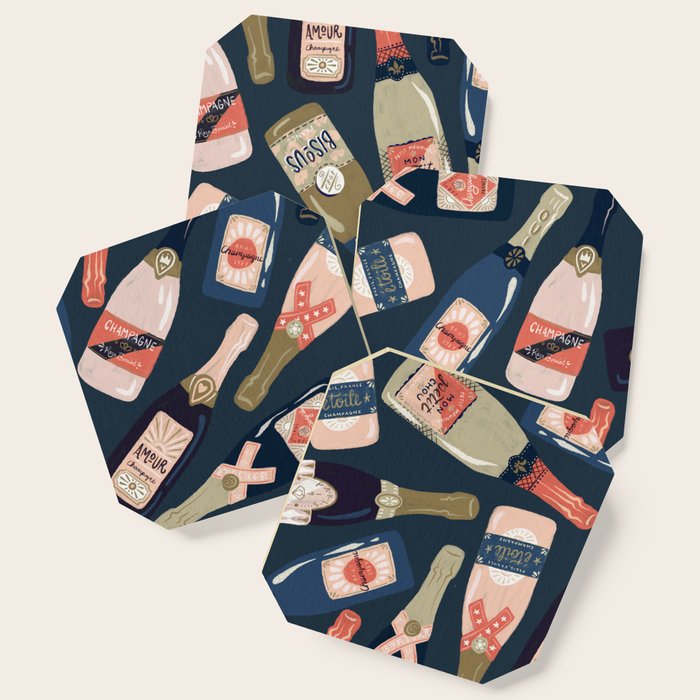 French Champagne Collection - Teal Coaster Gallery Image 1