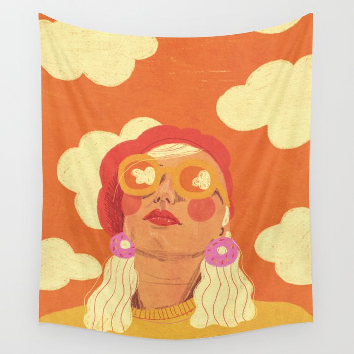 Orange sky Wall Tapestry Gallery Image 4